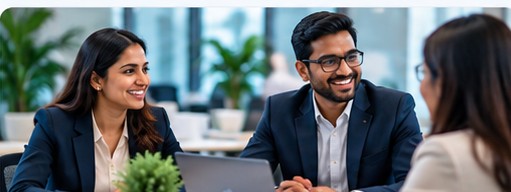 People team collaborating in an office